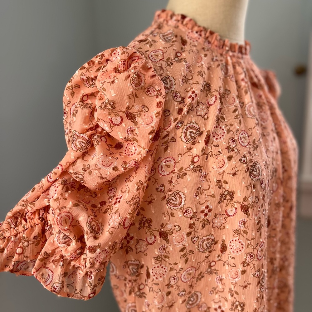 Pretty Peach Blouse - Picture 3 of 5